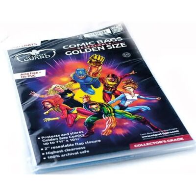 Ultimate Guard Comic Bags Herbruikbare Gouden - Comic Bags Ultimate Guard Comic Bags Herbruikbare Gouden - Comic Bags