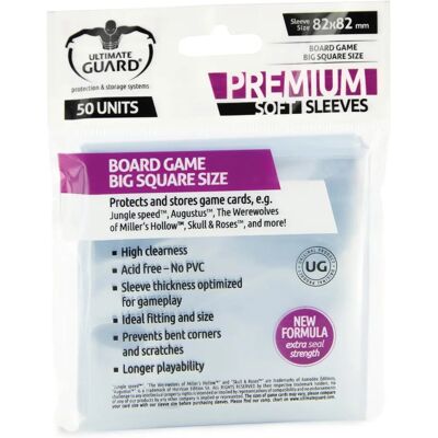 Protèges Premium Soft pour Cartes de Jeu de Société Grand Carré - 50 Pochettes - UGD010288 Protèges Premium Soft pour Cartes de Jeu de Société Grand Carré - 50 Pochettes - UGD010288