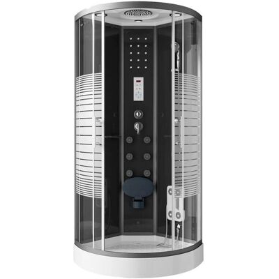 Home Deluxe Black Pearl Cabina de Ducha - Lluvia, Hidro, LED Home Deluxe Black Pearl Cabina de Ducha - Lluvia, Hidro, LED