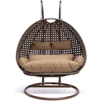Sedia sospesa di rattan marrone Twin - Arredamento Sedia sospesa di rattan marrone Twin - Arredamento