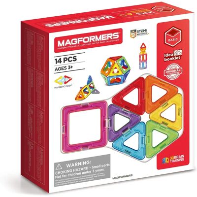 Magformers - Grundset - 14 Teile - Magnetisches Konstruktionsspielzeug Magformers - Grundset - 14 Teile - Magnetisches Konstruktionsspielzeug