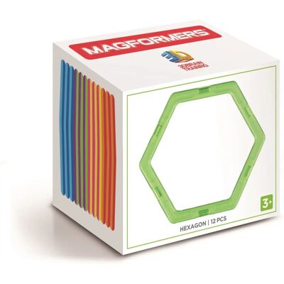 Magformers Hexagon 12-teilig Bunt Magnetisches Baustein-Set Magformers Hexagon 12-teilig Bunt Magnetisches Baustein-Set