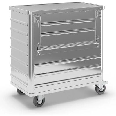 Gmöhling Chariot en Aluminium - Panneau Latéral Pliant - 355L Gmöhling Chariot en Aluminium - Panneau Latéral Pliant - 355L