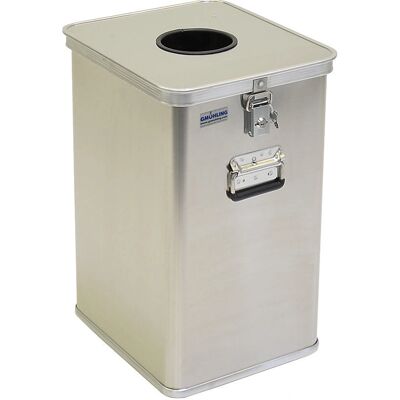 Gmöhling Müllbehälter G -DROP 80L Aluminium abschließbar mit Rollen Gmöhling Müllbehälter G -DROP 80L Aluminium abschließbar mit Rollen