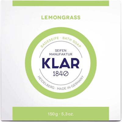 Klar Zitronengras Seife - Bio Pflanzenöle - Sensitive Haut - 150g Klar Zitronengras Seife - Bio Pflanzenöle - Sensitive Haut - 150g