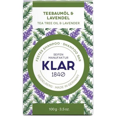 Klar Seifen Fast balsam med tee tree-olja och lavendel - 100 g Klar Seifen Fast balsam med tee tree-olja och lavendel - 100 g