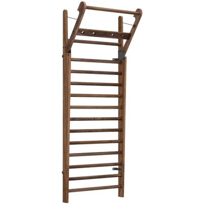 NOHrD Wall Bars - 14 Bars, Nussbaum - Wall Type NOHrD Wall Bars - 14 Bars, Nussbaum - Wall Type