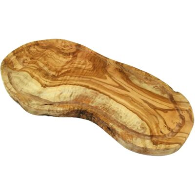 OLIVENHOLZ-ERLEBEN Massives Olivenholz Tranchierbrett - 44cm Schneidebrett mit Saftrille OLIVENHOLZ-ERLEBEN Massives Olivenholz Tranchierbrett - 44cm Schneidebrett mit Saftrille