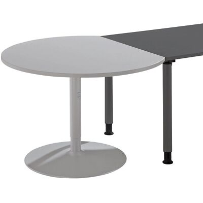 Tavolo estensione KaiserKraft THEA - Grigio luminoso - Piede rotondo Tavolo estensione KaiserKraft THEA - Grigio luminoso - Piede rotondo