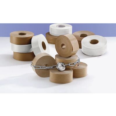Cinta adhesiva en húmedo reforzada - 60mm, 12 Rollos Cinta adhesiva en húmedo reforzada - 60mm, 12 Rollos