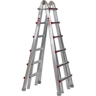 KaiserKraft Mehrzweck Aluminium Teleskopschaft - 4x6 Stufen KaiserKraft Mehrzweck Aluminium Teleskopschaft - 4x6 Stufen