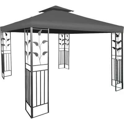 Spetebo - Ersatzpavillonabdeckung - Wasserdichtes PVC - 3x3 m - 270 g/m² Polyester - Anthrazit Spetebo - Ersatzpavillonabdeckung - Wasserdichtes PVC - 3x3 m - 270 g/m² Polyester - Anthrazit
