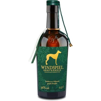 Windspiel Kraut & Knolle Kräuterlikör - Kräuter, regionalen Kartoffeln, würzig-süß Windspiel Kraut & Knolle Kräuterlikör - Kräuter, regionalen Kartoffeln, würzig-süß