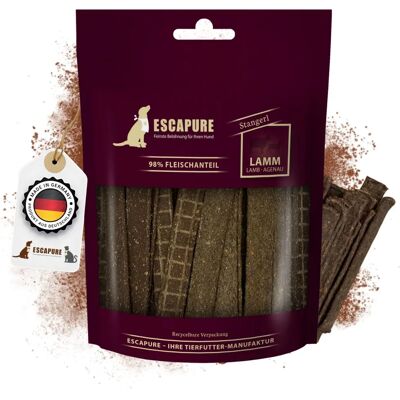 Escapure - Stangerl Lamm - 98% Lammfleisch - Einzelprotein - Hundesnacks Escapure - Stangerl Lamm - 98% Lammfleisch - Einzelprotein - Hundesnacks