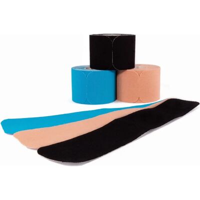Axion - Mix precut - 25 x 5 cm - Blu/beige/nero - Kinesiotape Axion - Mix precut - 25 x 5 cm - Blu/beige/nero - Kinesiotape