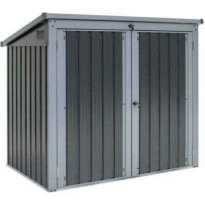 Westmann Boîte à poubelles en acier - 158x134x101cm - 480 litres - Publicité Westmann Boîte à poubelles en acier - 158x134x101cm - 480 litres - Publicité
