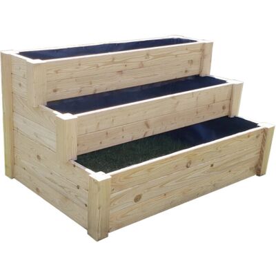 Westmann Premium Treppenhochbeet - 120x76x64cm - Naturfarben Westmann Premium Treppenhochbeet - 120x76x64cm - Naturfarben