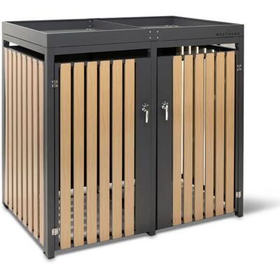 Westmann Aufbewahrungsbox WMHHWTC-62 - Wetterfeste Stahlbox für 2x240L Westmann Aufbewahrungsbox WMHHWTC-62 - Wetterfeste Stahlbox für 2x240L