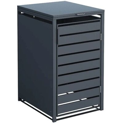 Westmann Stahl Mülltonnenbox Kubus - 240L, Grau, 68x116x80cm Westmann Stahl Mülltonnenbox Kubus - 240L, Grau, 68x116x80cm