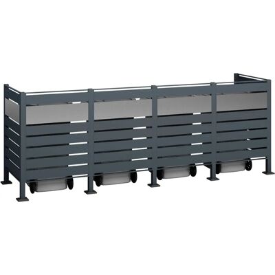 Westmann Stahl Mülltonnenbox Planum - Für 4 x 240L Behälter Westmann Stahl Mülltonnenbox Planum - Für 4 x 240L Behälter