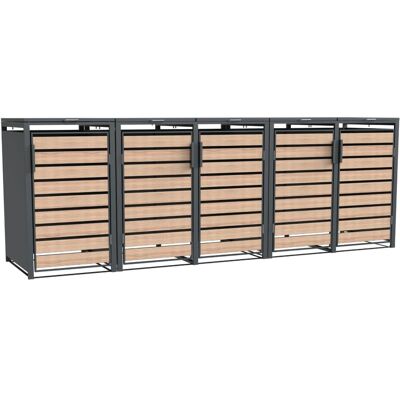 WESTMANN Lacina - Boîte de rangement en acier imperméable pour 5 poubelles - Publicité WESTMANN Lacina - Boîte de rangement en acier imperméable pour 5 poubelles - Publicité