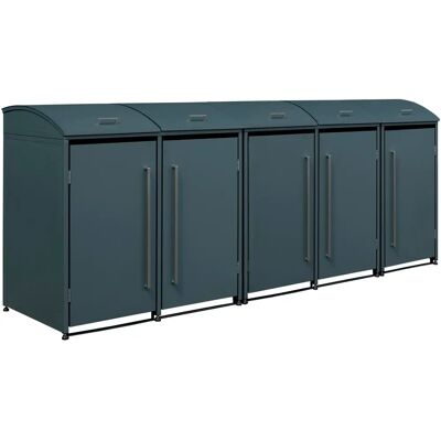 Westmann Moderna 5 Boîte à poubelles en acier - Résistante aux intempéries, Pour 5x240L - Publicité Westmann Moderna 5 Boîte à poubelles en acier - Résistante aux intempéries, Pour 5x240L - Publicité