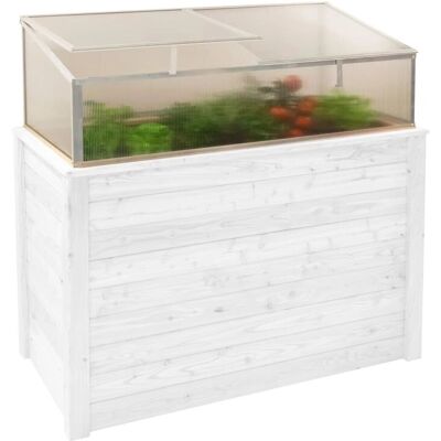 Tchibo Hochbeet-Aufsatz - 62x125x41cm - Aluminium / Polycarbonate - Couvercle pour Jardin - Publicité Tchibo Hochbeet-Aufsatz - 62x125x41cm - Aluminium / Polycarbonate - Couvercle pour Jardin - Publicité