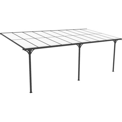 Westmann - Terrassenüberdachung - 617x300x270cm - Anthrazit - Aluminium Westmann - Terrassenüberdachung - 617x300x270cm - Anthrazit - Aluminium