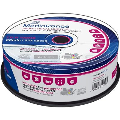 MediaRange MRPL512 700MB 52x CD-R - Disques optiques MediaRange MRPL512 700MB 52x CD-R - Disques optiques