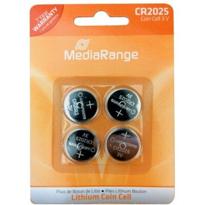 MediaRange MRBAT131 Batería de litio CR2025 - Pack de 4 MediaRange MRBAT131 Batería de litio CR2025 - Pack de 4