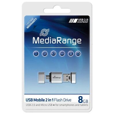 MediaRange 8GB USB Mobile 2 in 1 OTG - Chiavetta USB Type-A / Micro-USB MediaRange 8GB USB Mobile 2 in 1 OTG - Chiavetta USB Type-A / Micro-USB