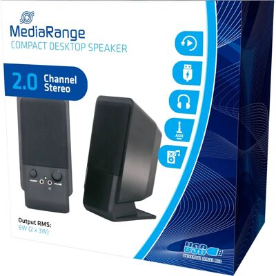 Haut-parleur de Bureau Compact MediaRange MROS352 - Haut-parleur - Publicité Haut-parleur de Bureau Compact MediaRange MROS352 - Haut-parleur - Publicité