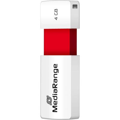 MediaRange MR970 USB Flash Drive 4 GB Red & White - USB 2.0 MediaRange MR970 USB Flash Drive 4 GB Red & White - USB 2.0