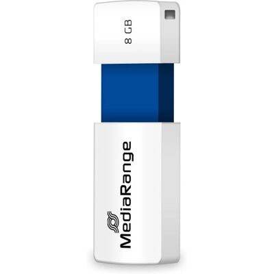 MediaRange MR971 USB Flash Drive - 8GB, Blauw & Wit - USB 2.0 MediaRange MR971 USB Flash Drive - 8GB, Blauw & Wit - USB 2.0