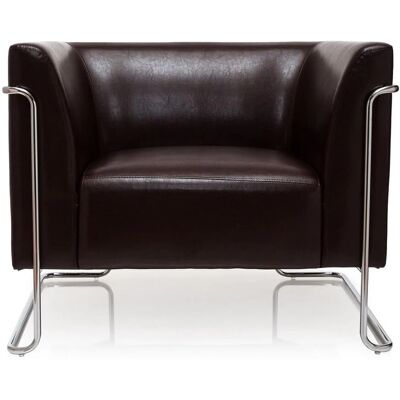 Canapé lounge Curacao de hjh OFFICE - Simili cuir de haute qualité - 88x74x74cm - Canapé lounge - Publicité Canapé lounge Curacao de hjh OFFICE - Simili cuir de haute qualité - 88x74x74cm - Canapé lounge - Publicité