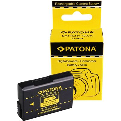 Patona Nikon EN-EL14 akkumulátor - kompatibilis D3100, D3200, D3300, D3400, D3500, D5100, D5200, D5300, P7000, P7100, P7700, P7800 Patona Nikon EN-EL14 akkumulátor - kompatibilis D3100, D3200, D3300, D3400, D3500, D5100, D5200, D5300, P7000, P7100, P7700, P7800