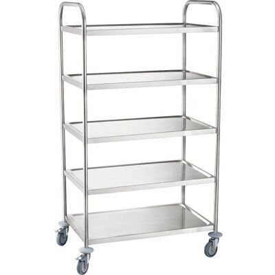 Neutral Servierwagen Silber - 84,5x52,5x156cm - Servierwagen Neutral Servierwagen Silber - 84,5x52,5x156cm - Servierwagen