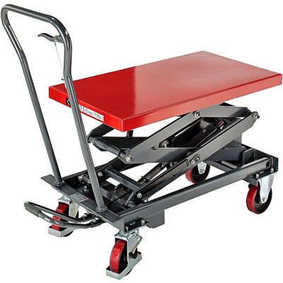 Eurokraft Basic Carro Elevador - Capacidad 350kg, Elevación 435-1500mm, Acero, Gris Eurokraft Basic Carro Elevador - Capacidad 350kg, Elevación 435-1500mm, Acero, Gris