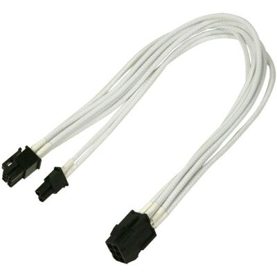 Nanoxia Stromkabel 0,3 m - Weiß - PCIe 6+2 auf 6-Pin Nanoxia Stromkabel 0,3 m - Weiß - PCIe 6+2 auf 6-Pin