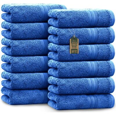 NATUREMARK 12 Serviettes en Coton - Douces, Durables, 30x50cm NATUREMARK 12 Serviettes en Coton - Douces, Durables, 30x50cm