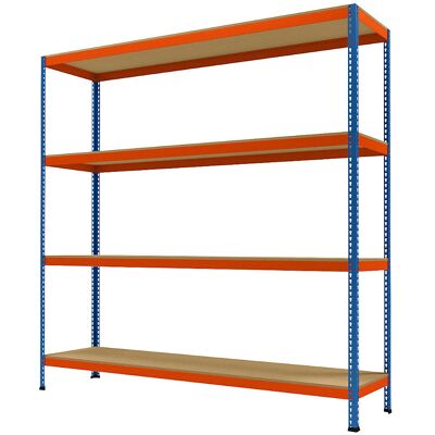 kaiserkraft Schwerlastregal - 2438mm H x 2450mm B - Stahl, Blau kaiserkraft Schwerlastregal - 2438mm H x 2450mm B - Stahl, Blau