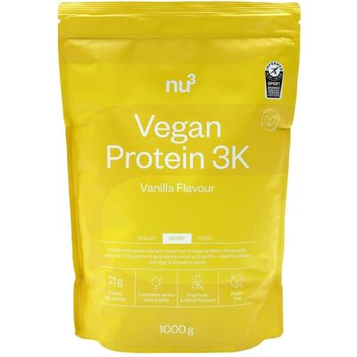 nu3 Protéine végane 3K - Vanille - Poudre 1000 g - Publicité nu3 Protéine végane 3K - Vanille - Poudre 1000 g - Publicité