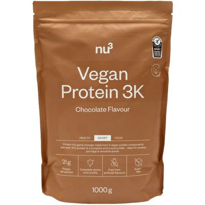 Nu3 Protéines Végétaliennes 3K - Pois, Riz, Tournesol - Poudre de Protéines Végétaliennes - Publicité Nu3 Protéines Végétaliennes 3K - Pois, Riz, Tournesol - Poudre de Protéines Végétaliennes - Publicité
