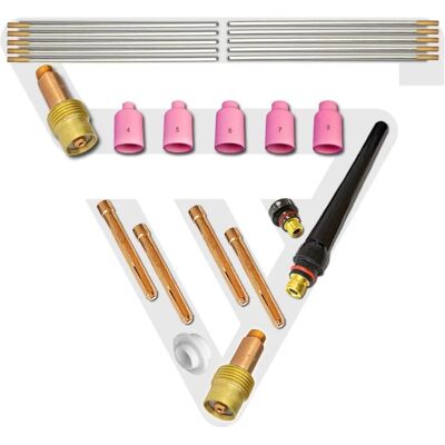 STAHLWERK WIG Gaslinsen Zubehör Set - Schweißzubehör 24-teilig STAHLWERK WIG Gaslinsen Zubehör Set - Schweißzubehör 24-teilig
