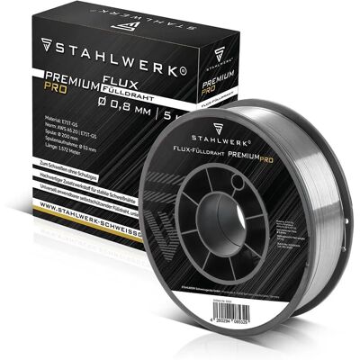 STAHLWERK - Schweißdraht E71T-GS Ø 0,8 mm 5 kg NoGas STAHLWERK - Schweißdraht E71T-GS Ø 0,8 mm 5 kg NoGas