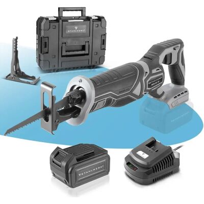 Stahlwerk BRS-20 ST Akku-Säbelsäge - 20V, 28mm Hub, bürstenlos Stahlwerk BRS-20 ST Akku-Säbelsäge - 20V, 28mm Hub, bürstenlos