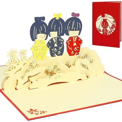 LINPOPUP - LIN POP UP 3D - Japon - Carte 3D - Greeting card - Publicité LINPOPUP - LIN POP UP 3D - Japon - Carte 3D - Greeting card - Publicité