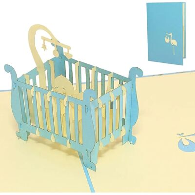 LINPOPUP - LIN17819 - Lit Bébé 3D Pop-Up - Carte - Publicité LINPOPUP - LIN17819 - Lit Bébé 3D Pop-Up - Carte - Publicité