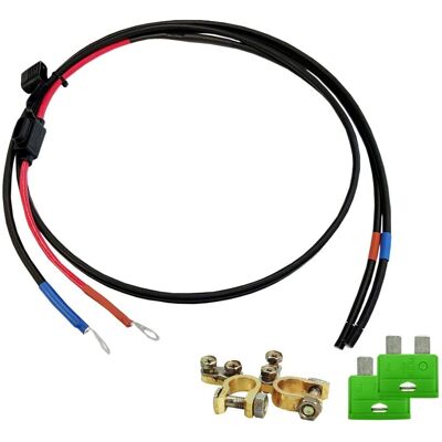 Câble de connexion batterie OFFGRIDTEC - 150cm, avec 2 fusibles et pinces - Publicité Câble de connexion batterie OFFGRIDTEC - 150cm, avec 2 fusibles et pinces - Publicité