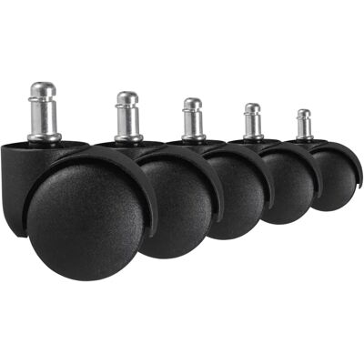 Ruote per Sedia Ufficio Amstyle - 11/50mm | Confezione da 5 Ruote per Sedia Ufficio Amstyle - 11/50mm | Confezione da 5